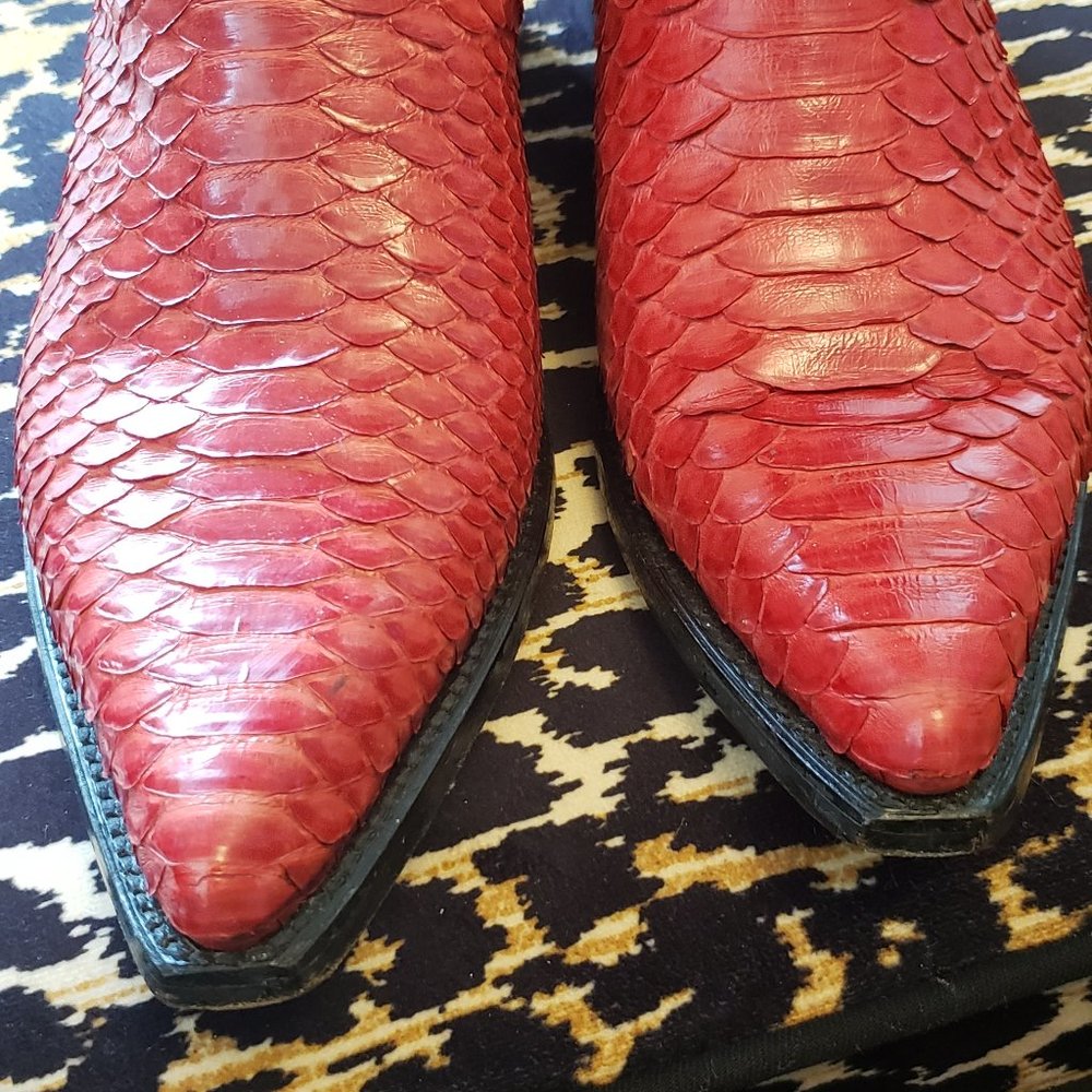 Vintage Snakeskin Cowboy Lady Boot